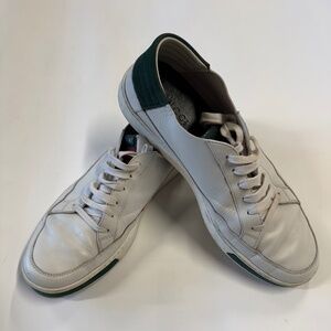 Gucci Ace White Green Leather Snake Shoes Trainers Sneakers Mens